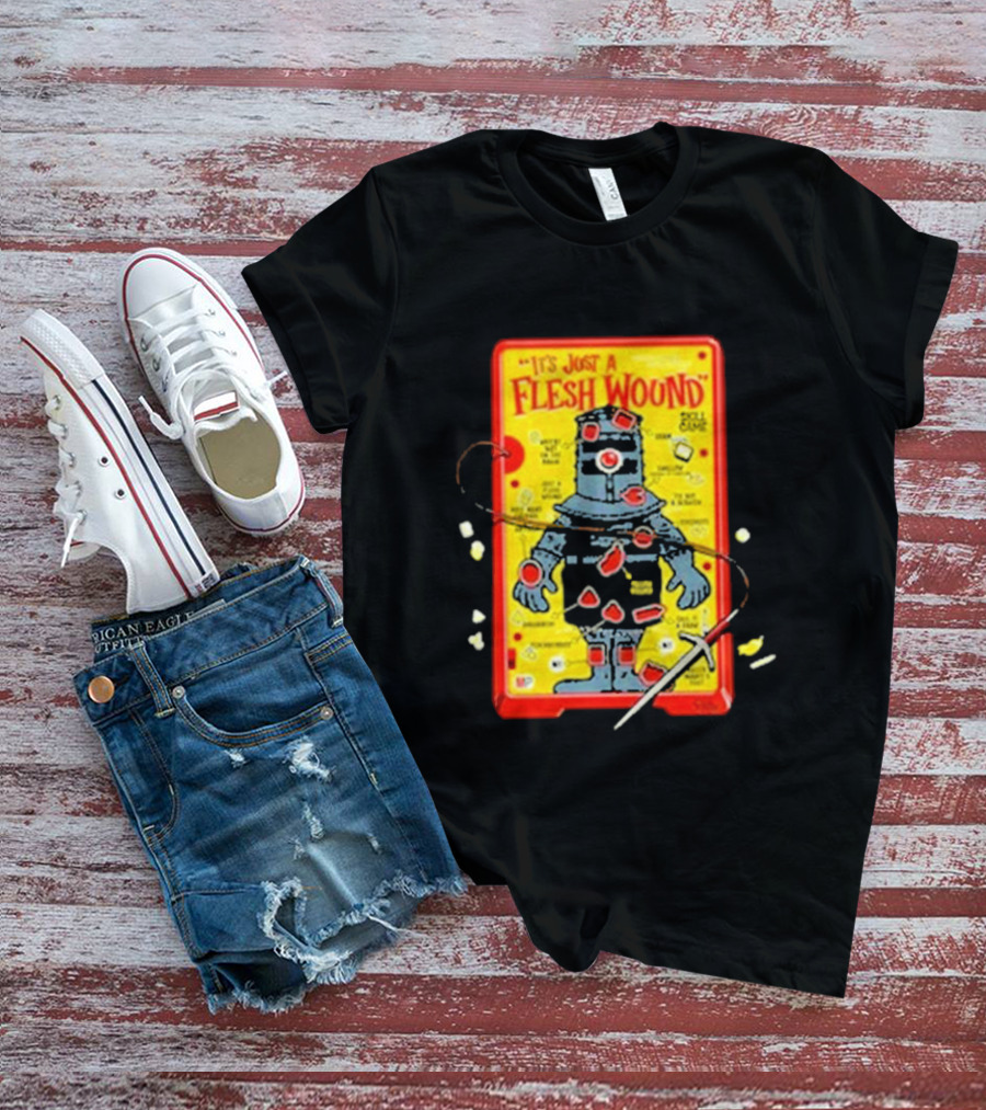It's Just A Flesh Wound Skill Game Geek Monty Python T-Shirt