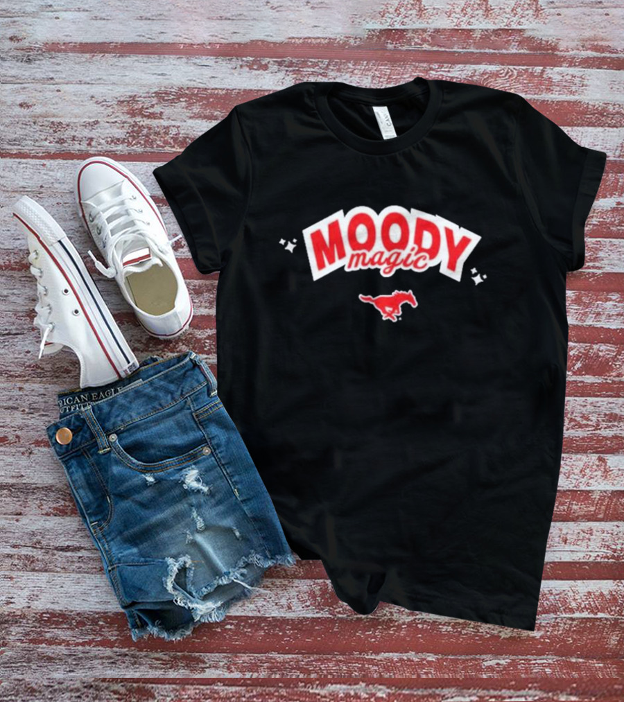 Moody Magic SMU Volleyball Mustang Spirit T-Shirt