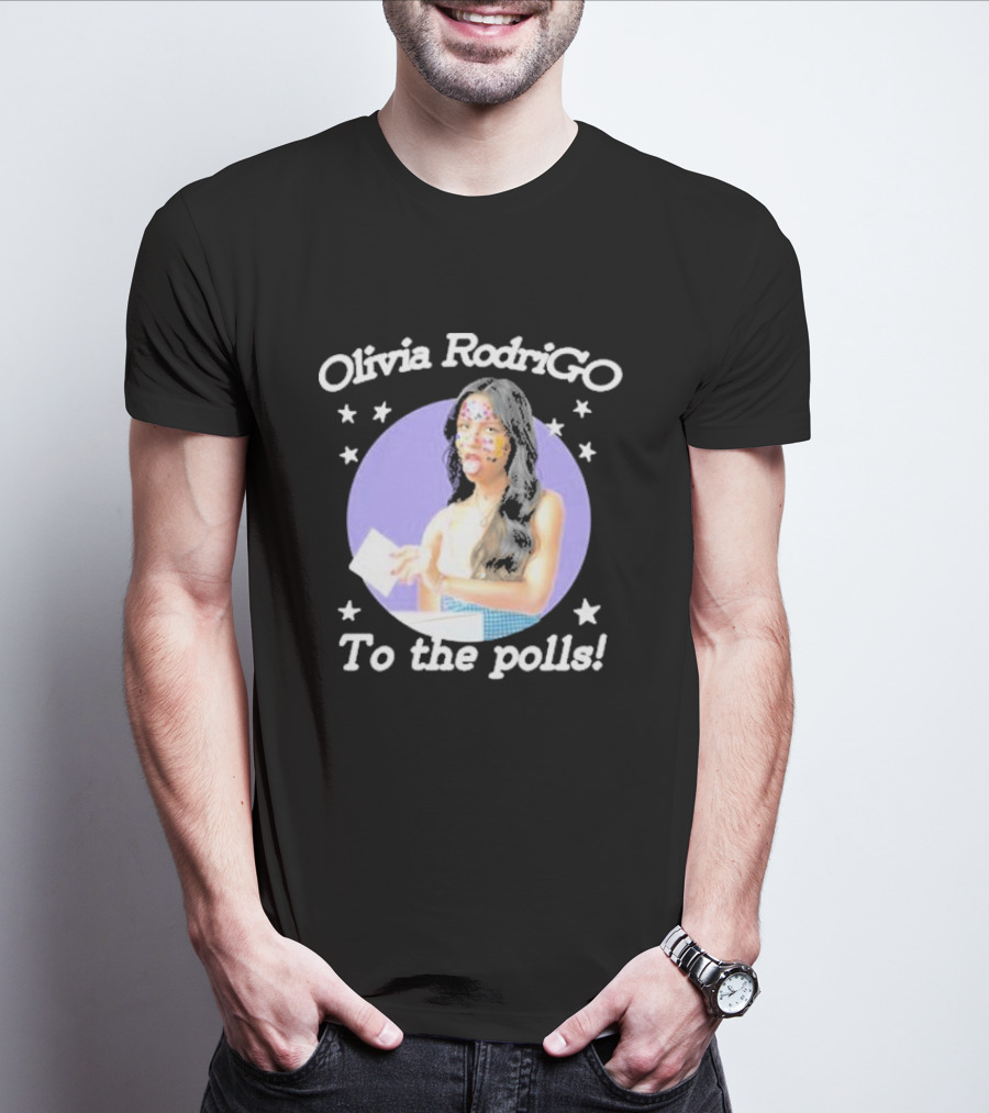 Olivia Rodrigo Go To The Polls Stars Voting T-Shirt
