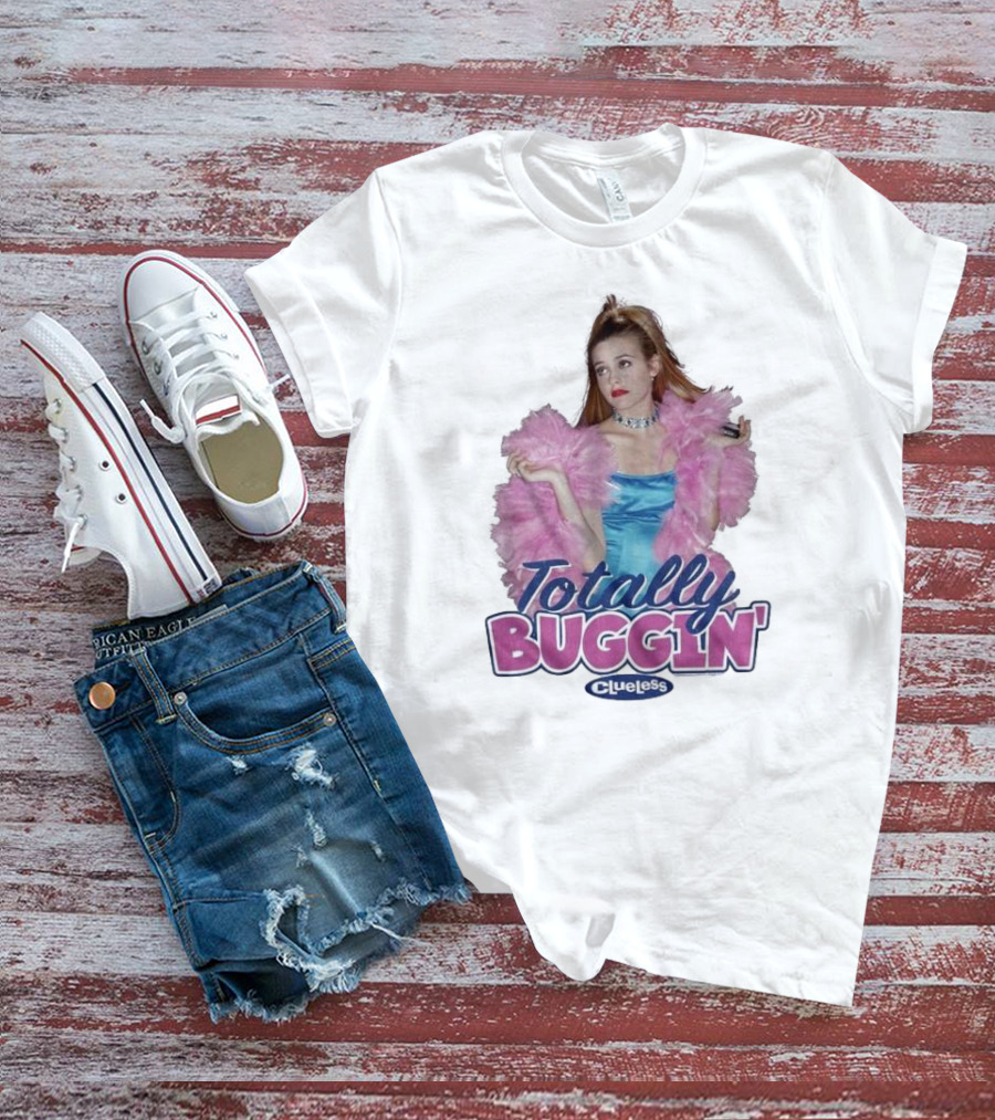 Clueless Totally Buggin' Pink Feather Boa Iconic Look T-Shirt