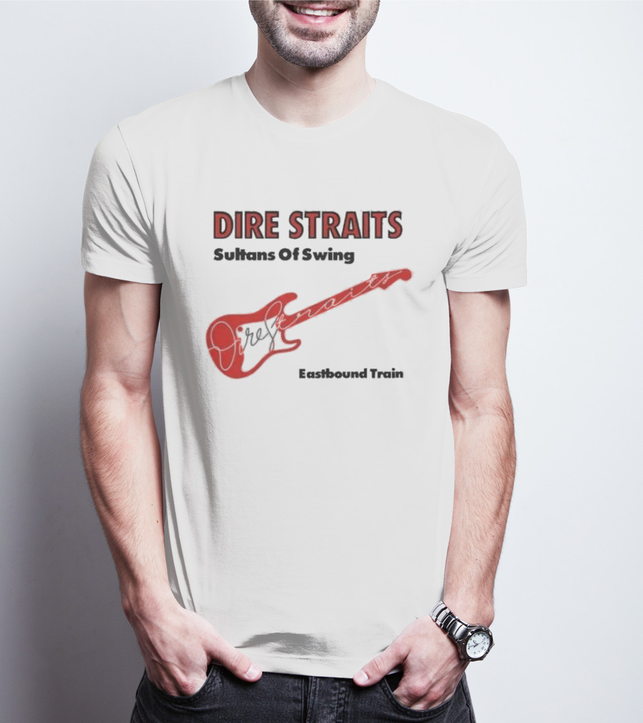 DIRE STRAITS Sultans Of Swing Eastbound Train Vintage Guitar T-Shirt