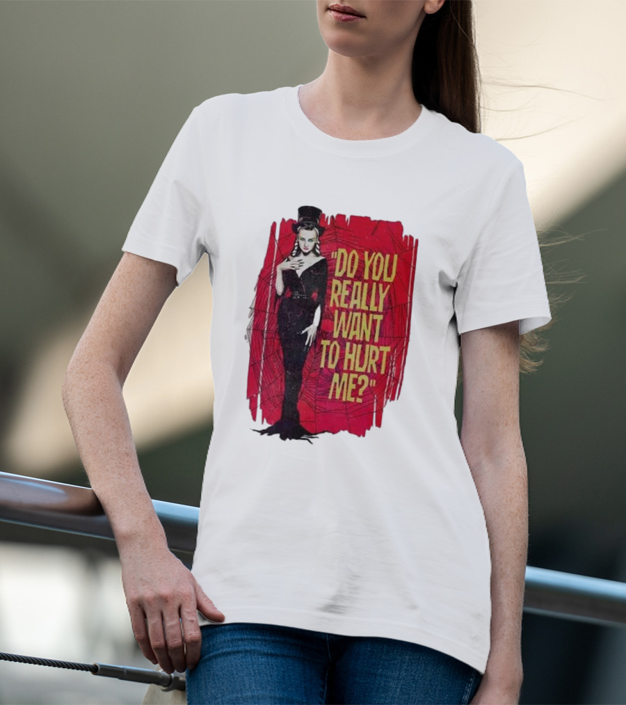 Do You Really Want To Hurt Me Red Background Goth T-Shirt