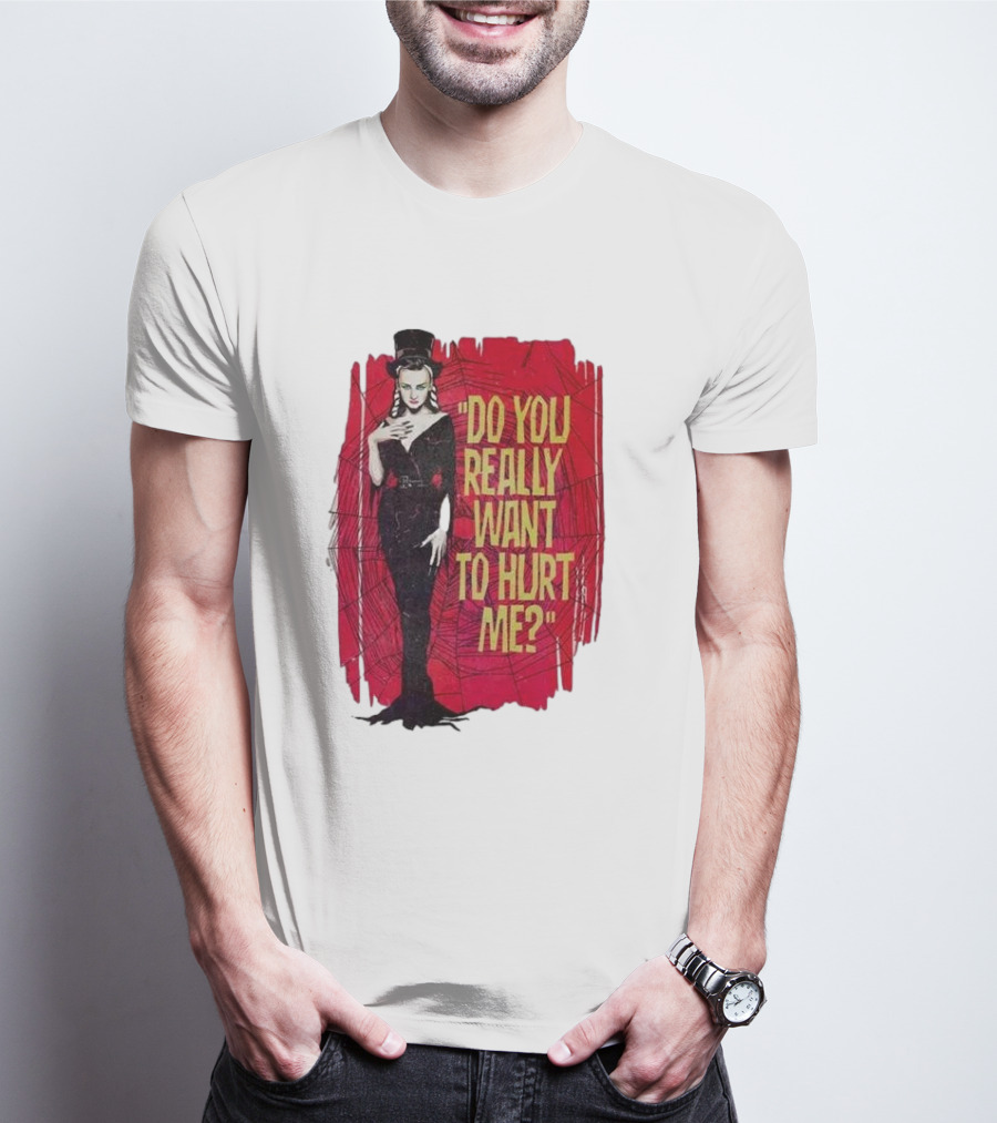 Do You Really Want To Hurt Me Red Background Goth T-Shirt