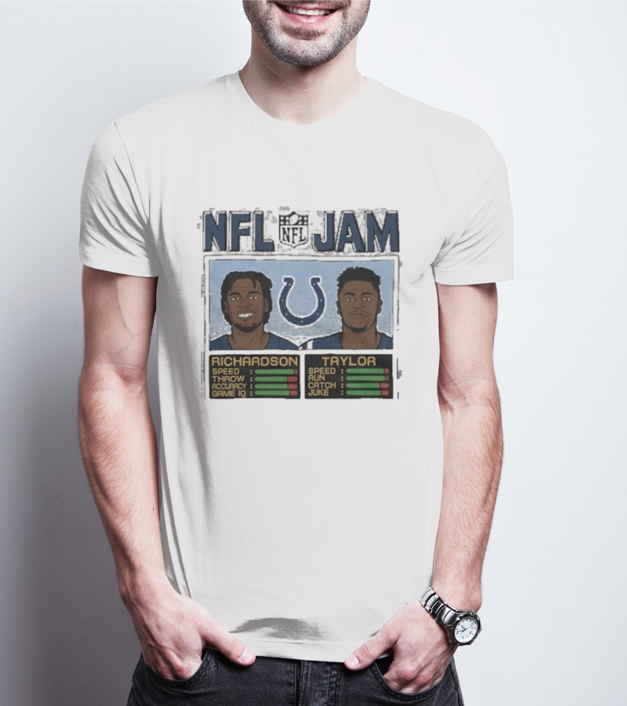 NFL Jam Colts Richardson Taylor Speed Throw Run Catch Juke Game IQ T-Shirt