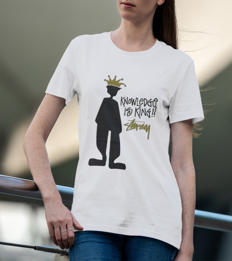 Stussy Knowledge Is King Silhouette With Crown T-Shirt
