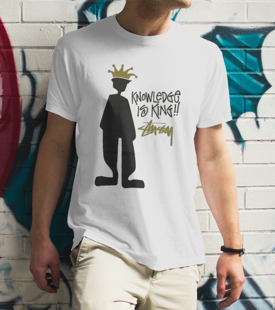 Stussy Knowledge Is King Silhouette With Crown T-Shirt