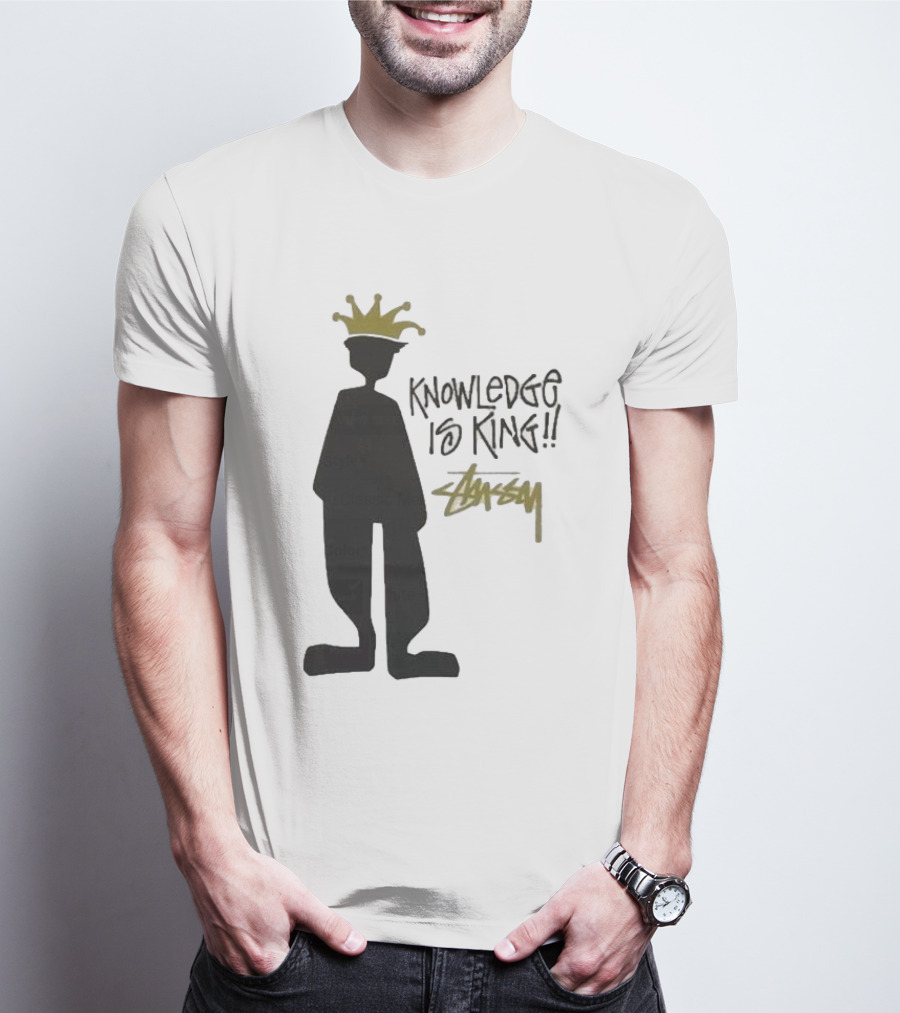 Stussy Knowledge Is King Silhouette With Crown T-Shirt