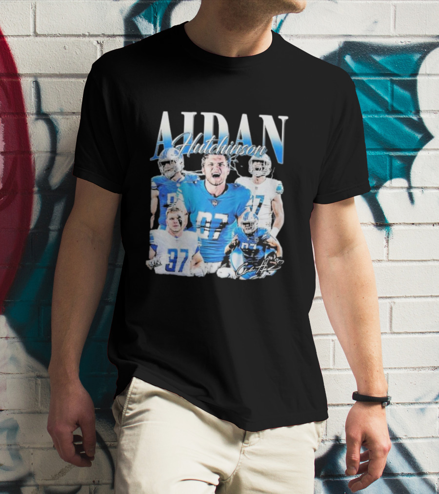 Aidan Hutchinson Detroit Lions 97 Football Star T-Shirt