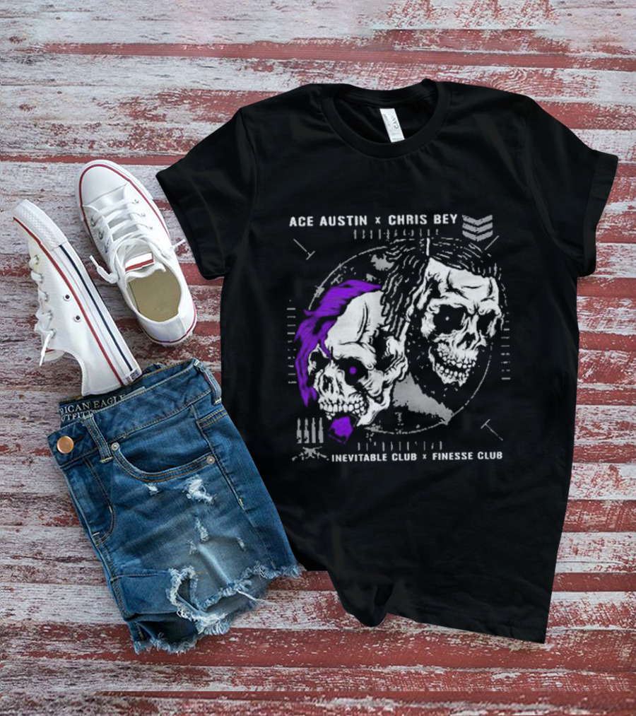 Ace Austin Chris Bey Inevitable Club Finesse Club Skulls T-Shirt