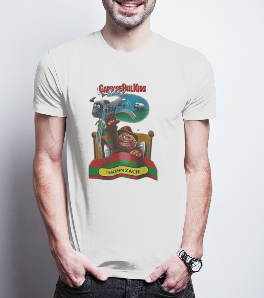Garbage Pail Kids Insomni Zach Freddy Krueger Sheep Jumping Bed T-Shirt