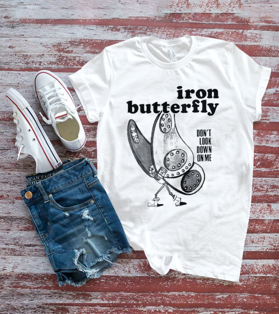 Iron Butterfly Don't Look Down On Me Walking Figure T-Shirt