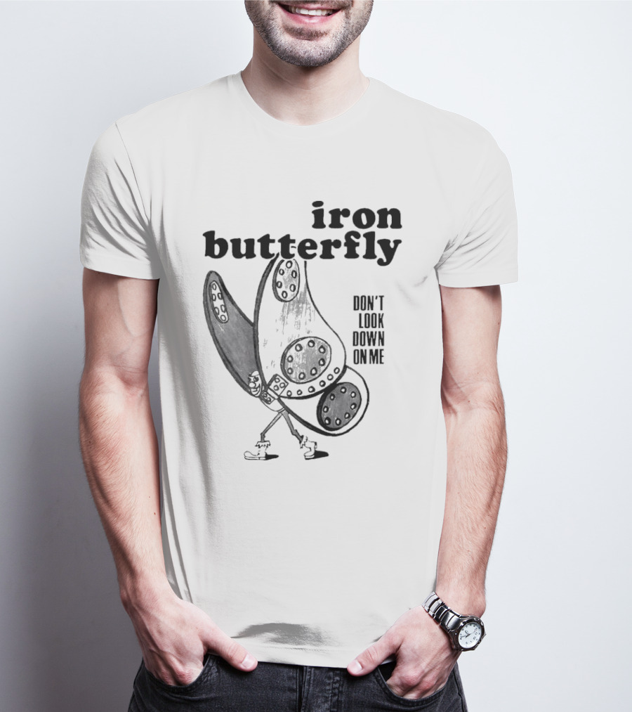 Iron Butterfly Don't Look Down On Me Walking Figure T-Shirt