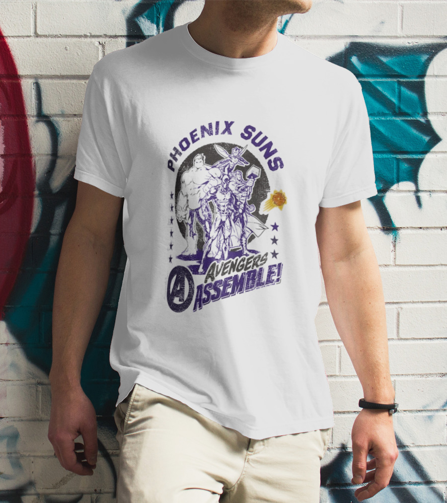 Phoenix Suns Avengers Assemble Marvel Collaboration Youth NBA T-Shirt