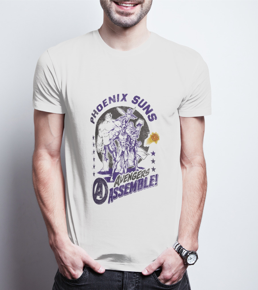 Phoenix Suns Avengers Assemble Marvel Collaboration Youth NBA T-Shirt
