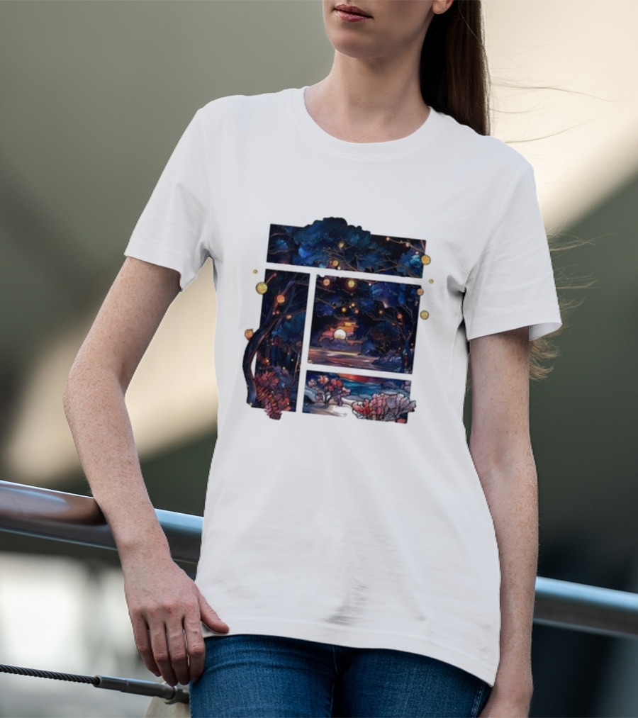 Zedd Automatic Yes Enchanted Forest Sunset Night Sky T-Shirt