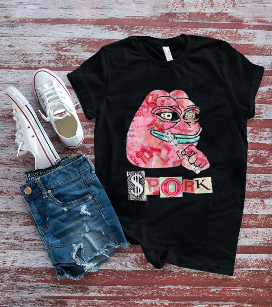 Frog Joseph David Colombo $pork Money Collage T-Shirt
