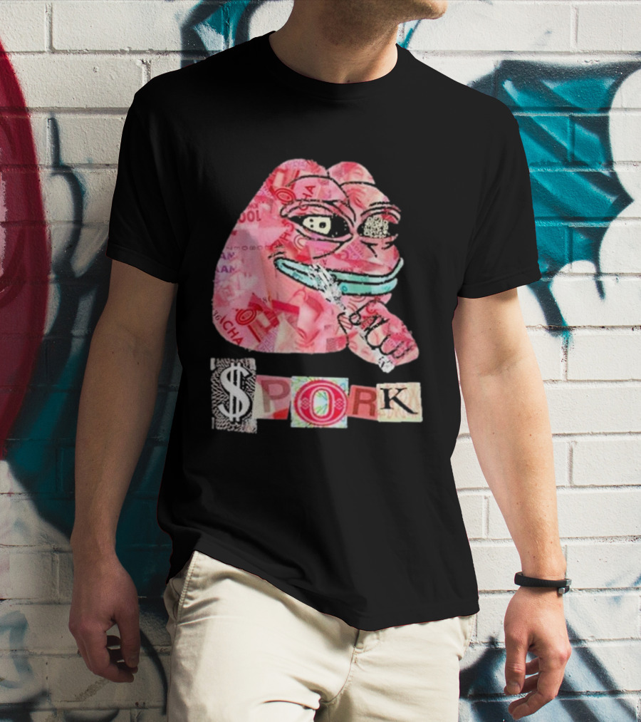 Frog Joseph David Colombo $pork Money Collage T-Shirt
