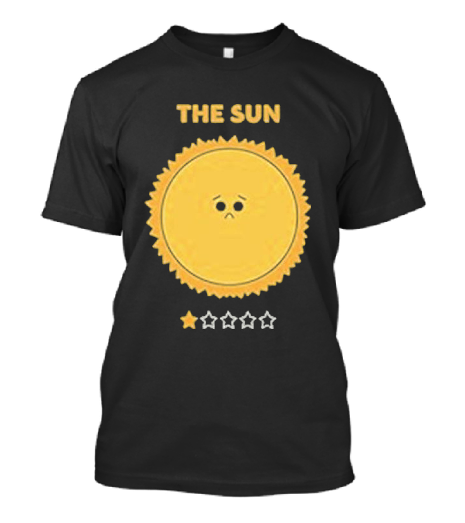 The Sun One Star Rating Sad Face T-Shirt