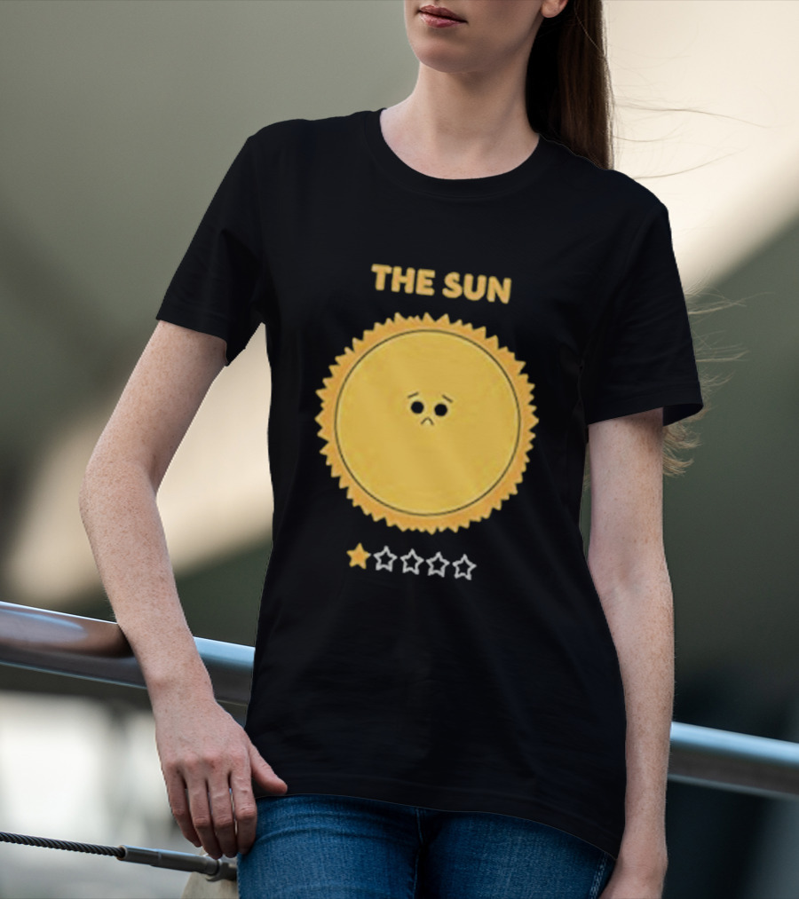 The Sun One Star Rating Sad Face T-Shirt