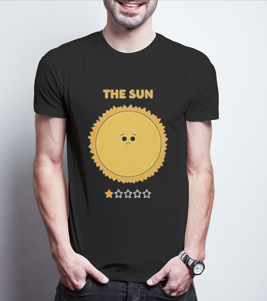 The Sun One Star Rating Sad Face T-Shirt
