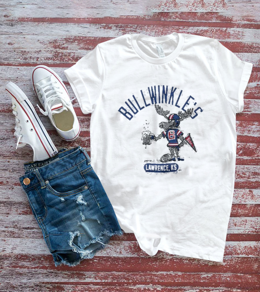 Bullwinkle's Moose Bowl Football Lawrence KS Team Spirit T-Shirt
