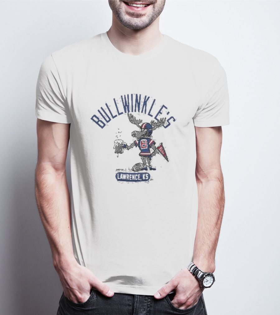Bullwinkle's Moose Bowl Football Lawrence KS Team Spirit T-Shirt