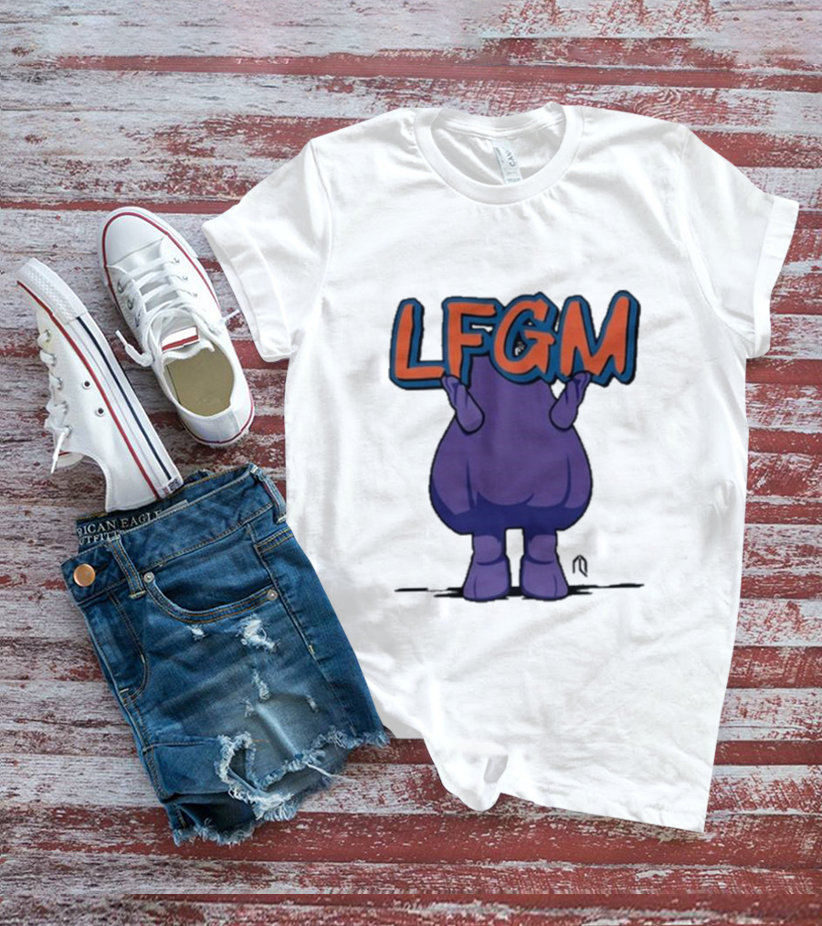 LFGM Monster Grimace New York Mets Sign T-Shirt
