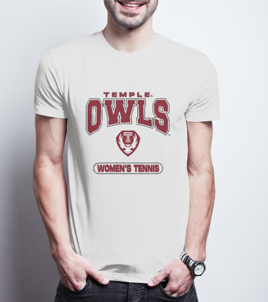 Temple Owls Women's Tennis Sports Grey T-Shirt