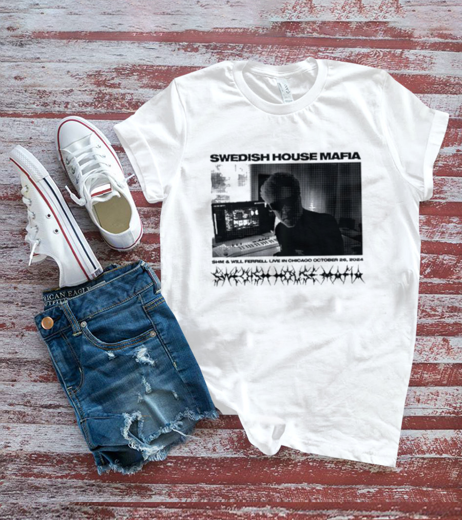 SWEDISH HOUSE MAFIA SHM And WILL FERRELL LIVE IN CHICAGO OCTOBER 26 T-Shirt
