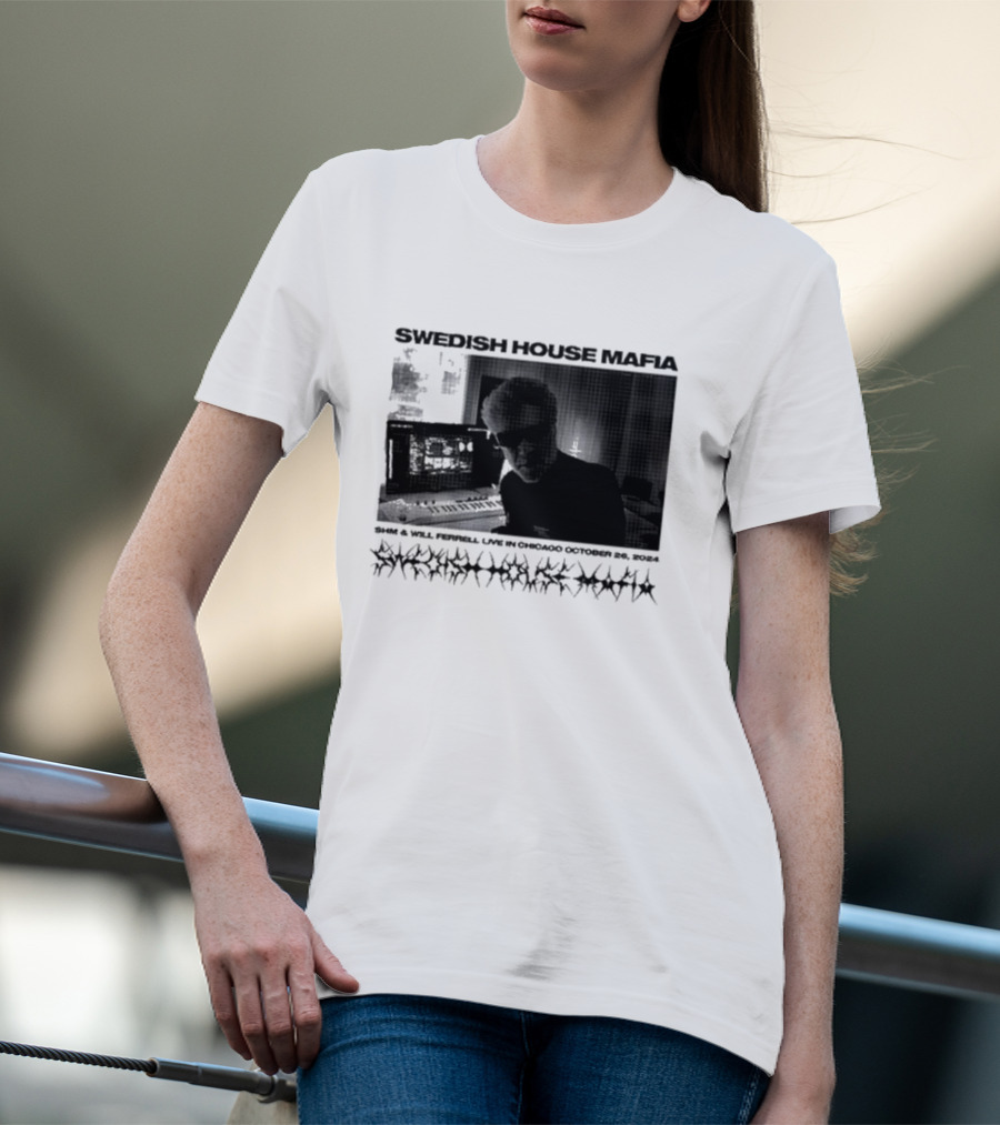 SWEDISH HOUSE MAFIA SHM And WILL FERRELL LIVE IN CHICAGO OCTOBER 26 T-Shirt