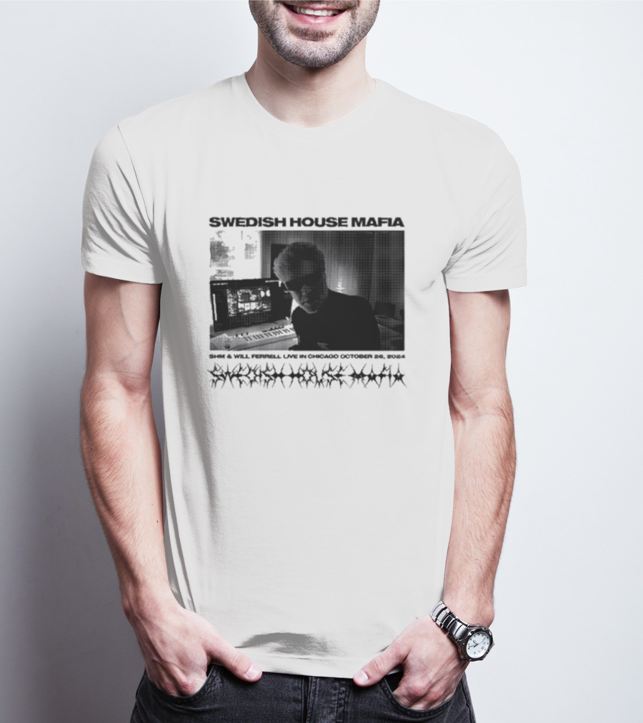SWEDISH HOUSE MAFIA SHM And WILL FERRELL LIVE IN CHICAGO OCTOBER 26 T-Shirt