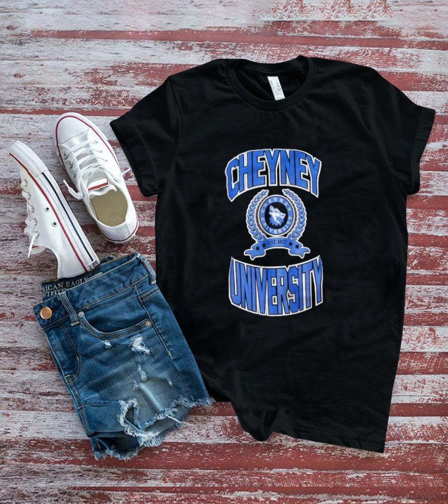 Cheyney University Vintage Est 1837 Campus Remix Blue Laurel Emblem T-Shirt