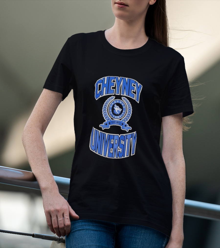 Cheyney University Vintage Est 1837 Campus Remix Blue Laurel Emblem T-Shirt