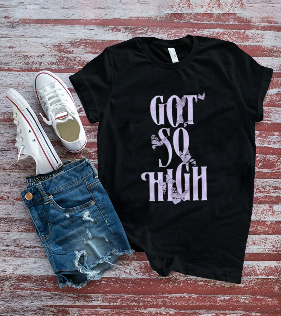 Got So High Butterfly The Pretty Reckless Zip Up T-Shirt