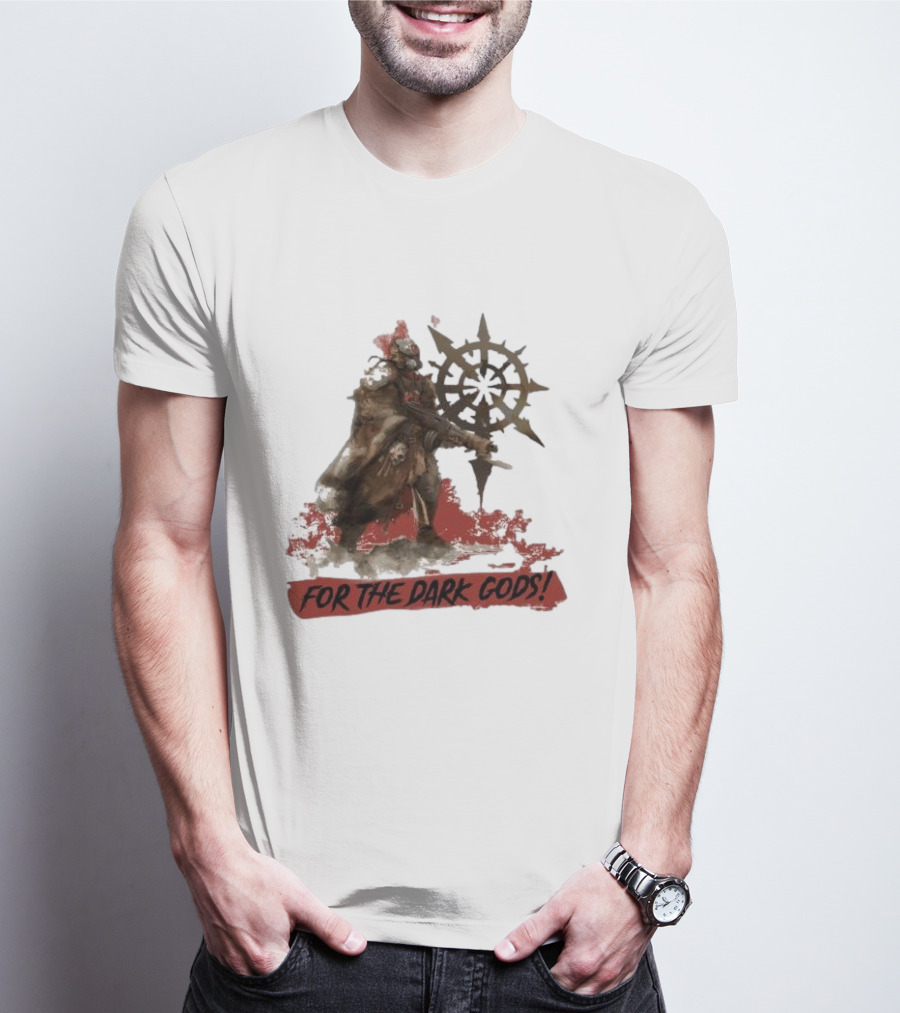 For The Dark Gods Chaos Cultist Symbol Warhammer 40K Fan T-Shirt