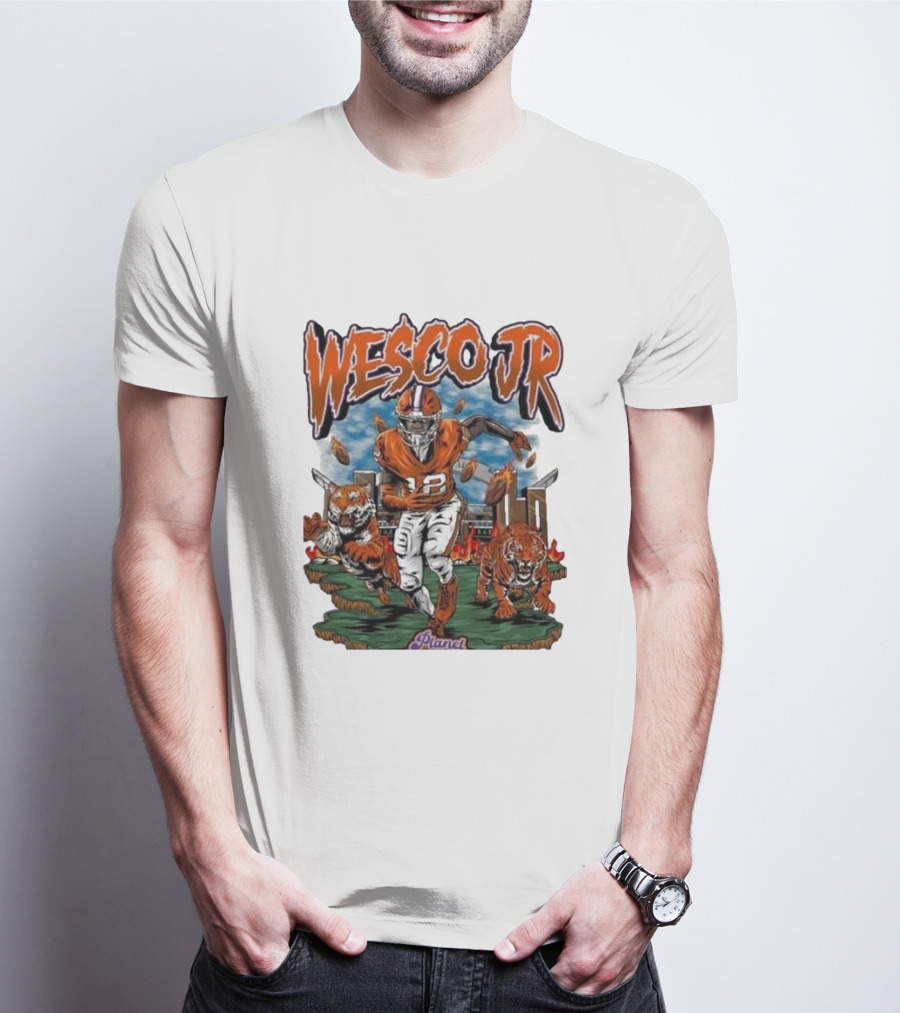 Planet Euphoria Wesco Jr. Football Tigers Stadium Scene T-Shirt