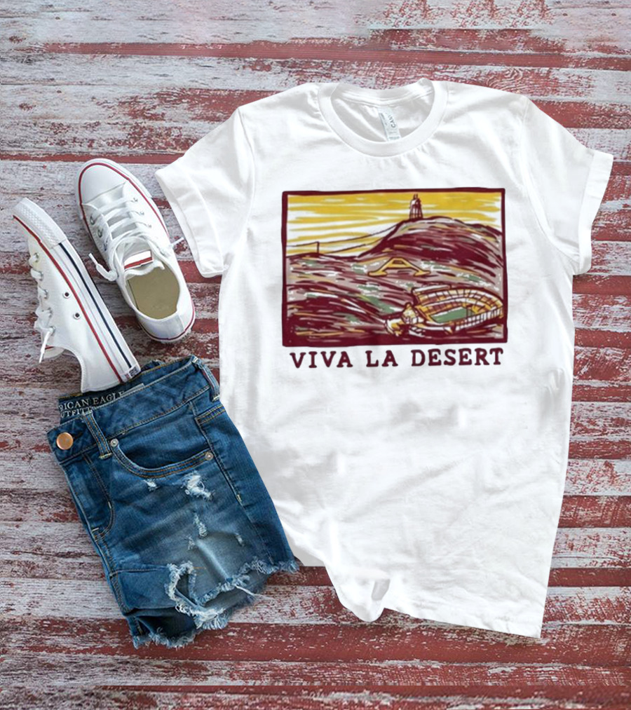 Viva La Desert Sun Devil Stadium Arizona State Tempe Hillscape T-Shirt