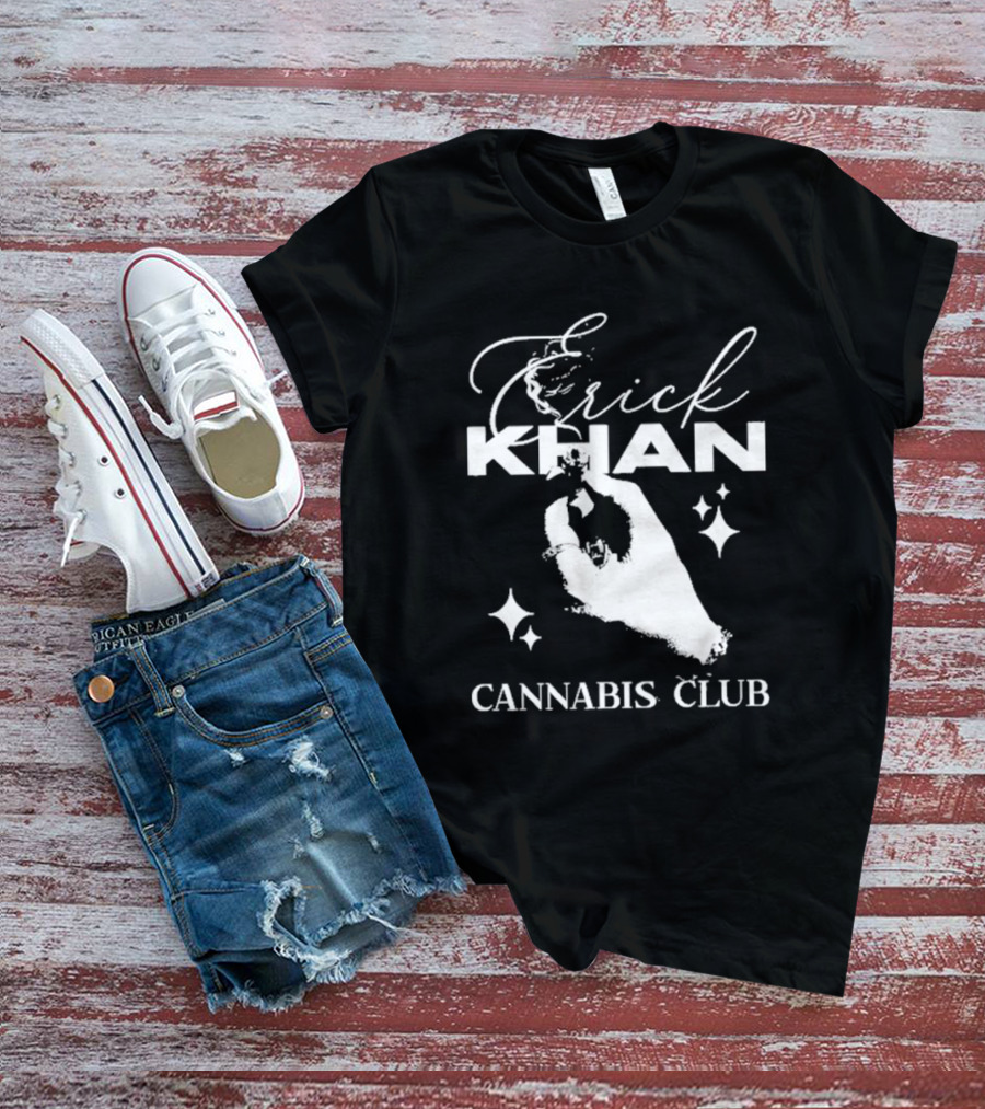 Erick Khan Cannabis Club Smoking Hand With Stars T-Shirt