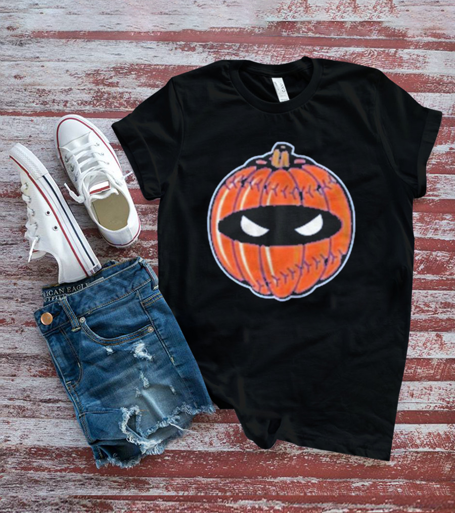 New York Mets Pitching Ninja Baseball Pumpkin Playoffs T-Shirt