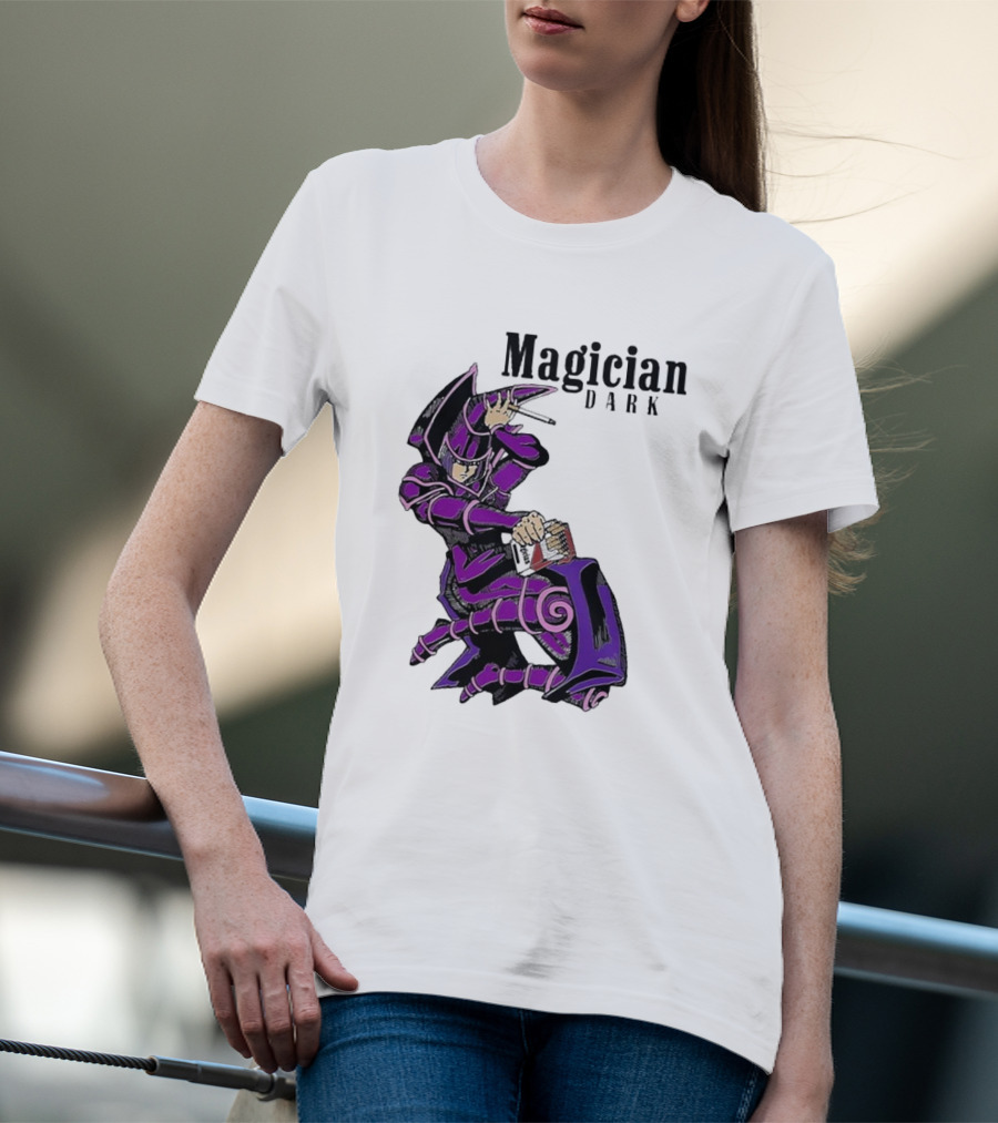 Magician Dark Smoking Mage Card Pose T-Shirt