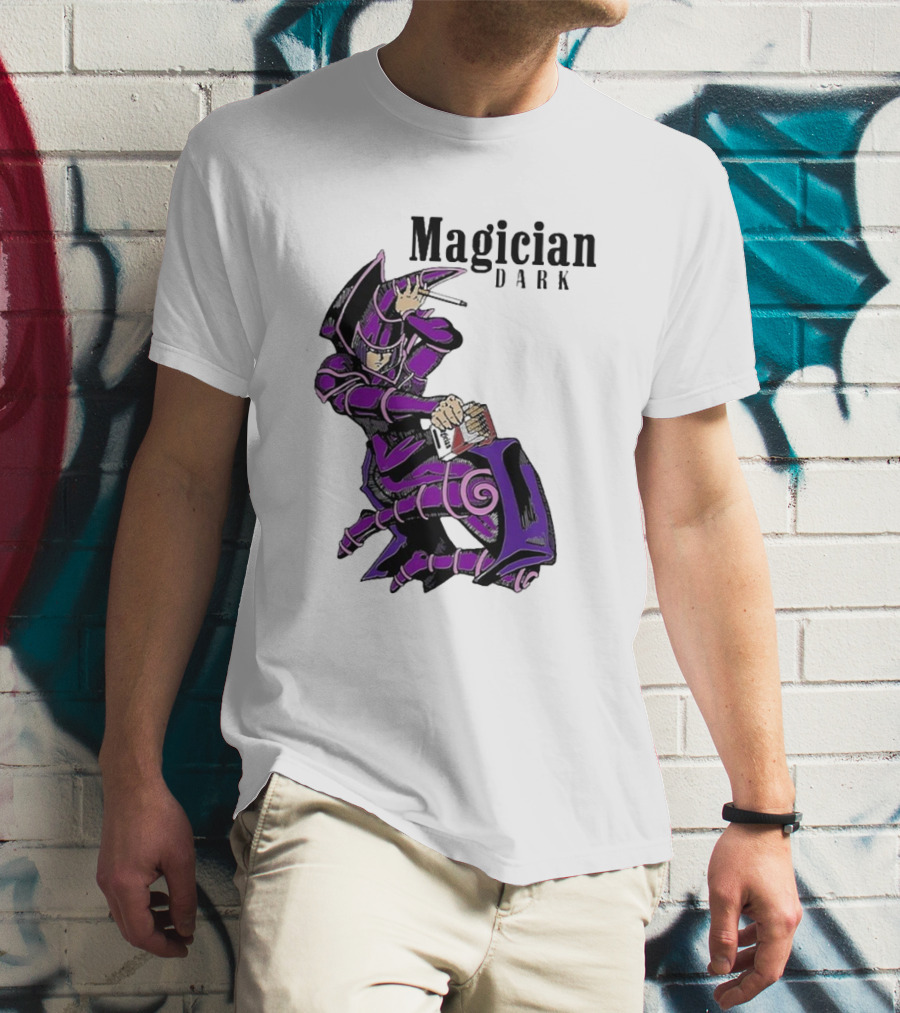 Magician Dark Smoking Mage Card Pose T-Shirt