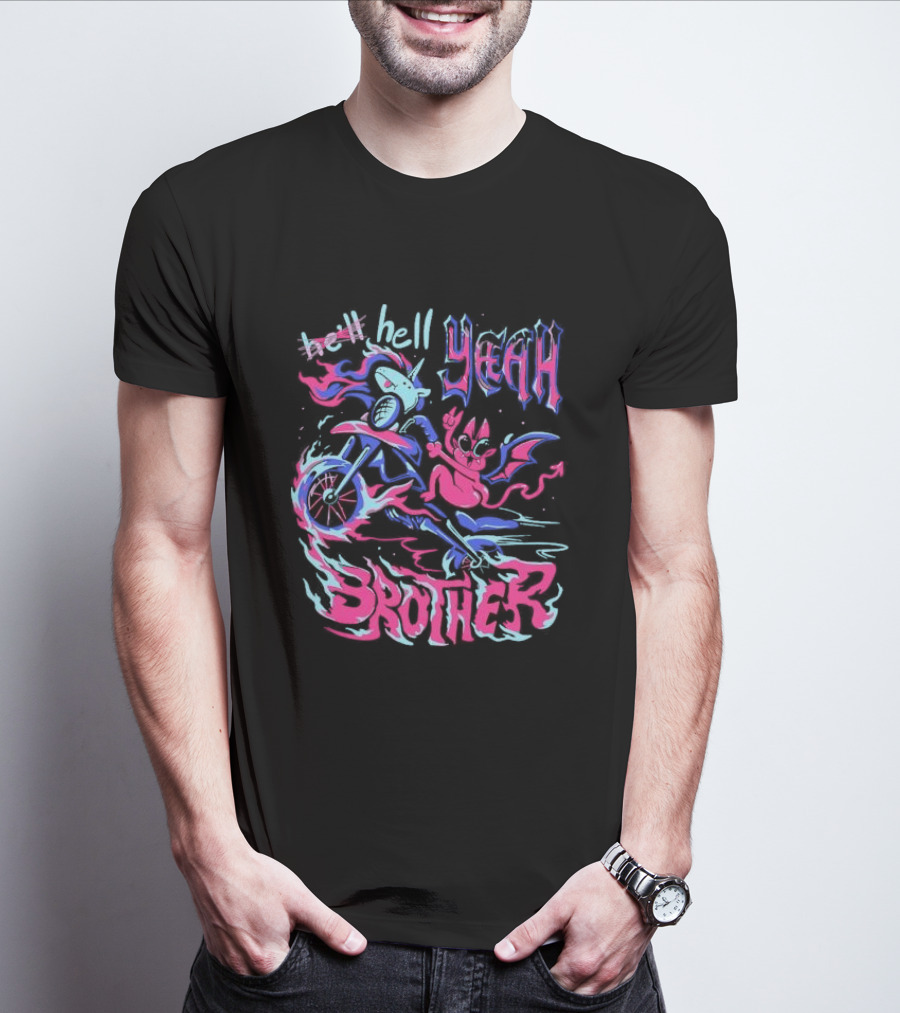 Hell Yeah Brother K Duffles Unicorn Motorcycle Adventure T-Shirt