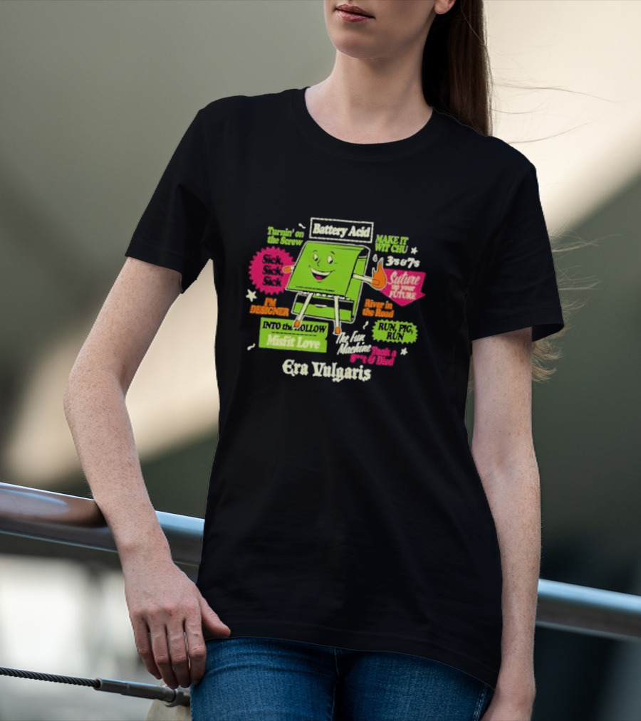 Era Vulgaris Battery Acid Misfit Love Queens Of The Stone Age T-Shirt