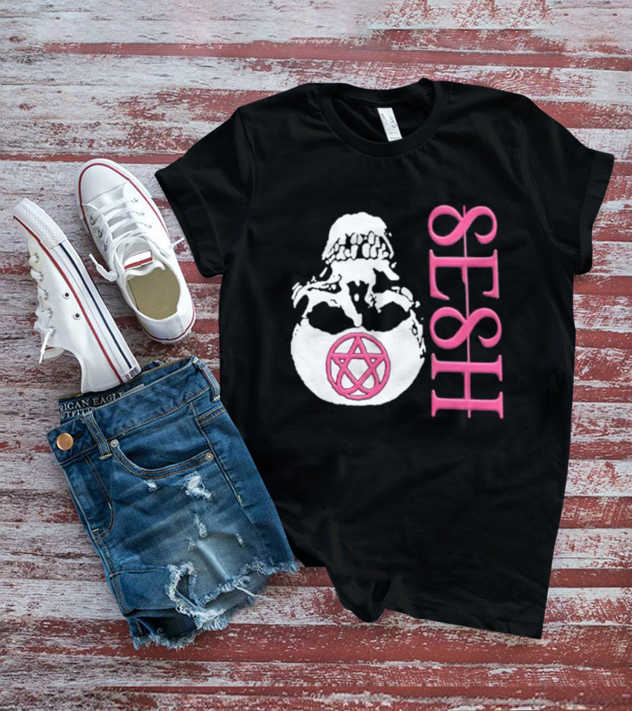 Team SESH Seshagram Skull With Pentagram T-Shirt