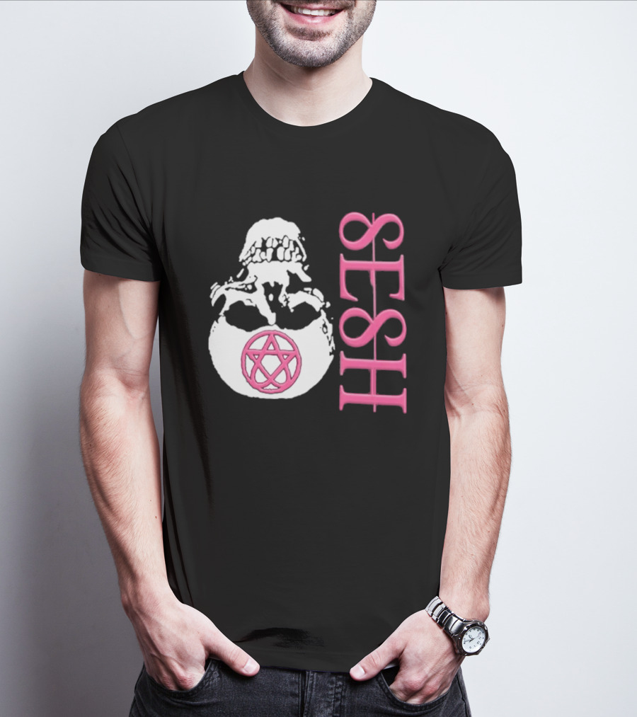 Team SESH Seshagram Skull With Pentagram T-Shirt