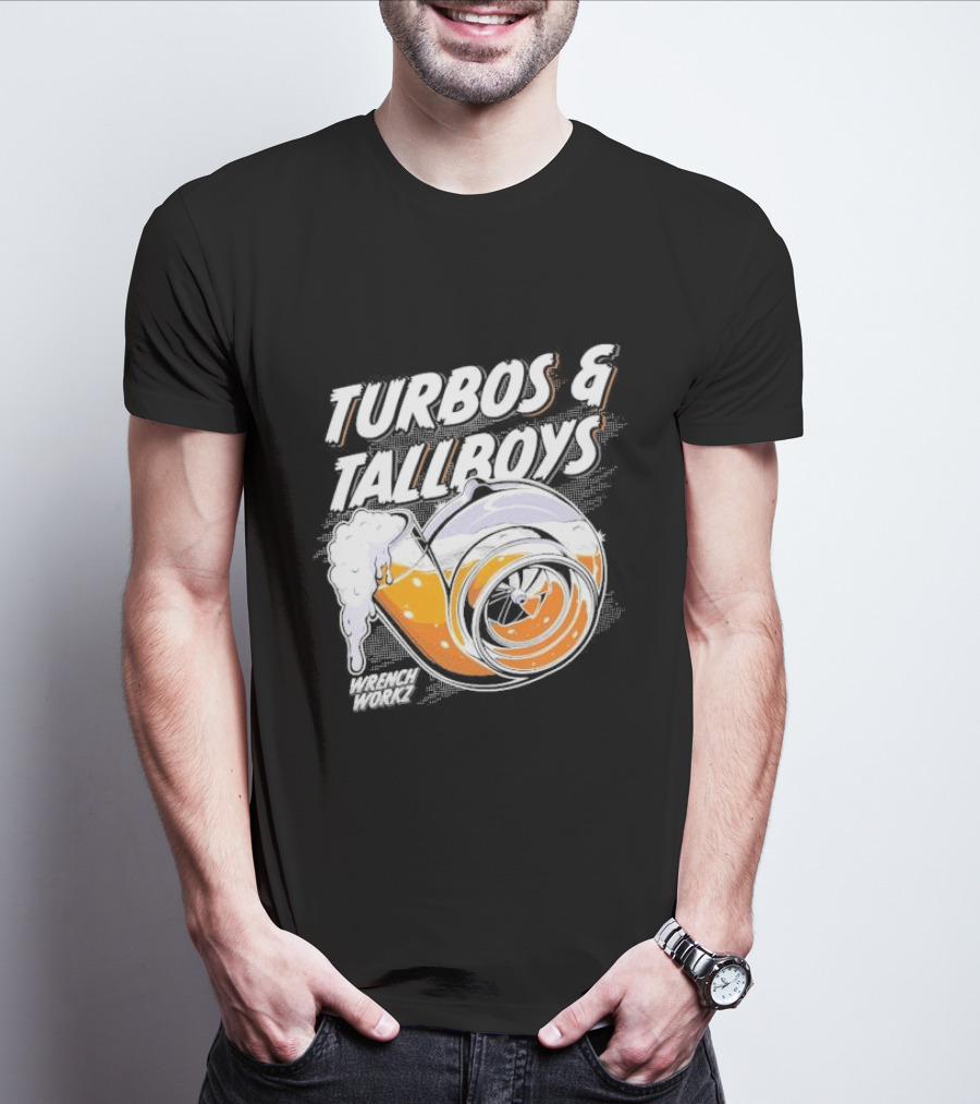 Turbos And Tallboys Wrench Workz Turbocharger Beer Fusion T-Shirt