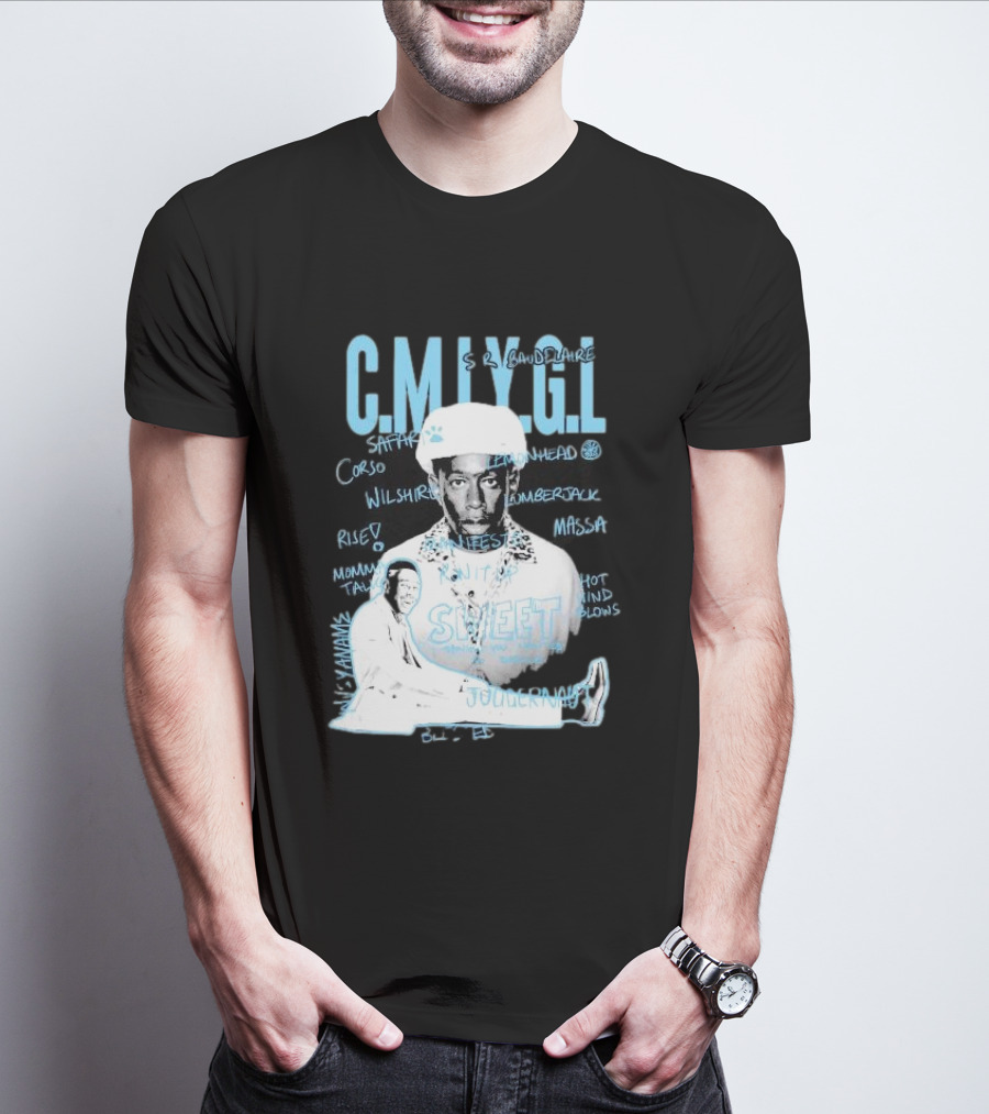 C.M.I.Y.G.L. Tyler Call Me If You Get Lost Sweet Journey S.R. Baudelaire Portrait Saffron Lemonhead Corso Wilshire Lumberjack Massa T-Shirt