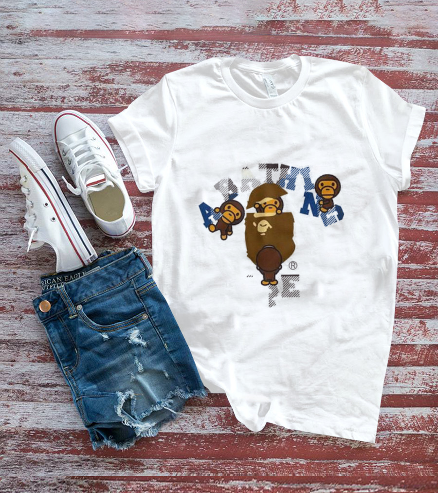 A Bathing Ape College Milo Bape Check T-Shirt