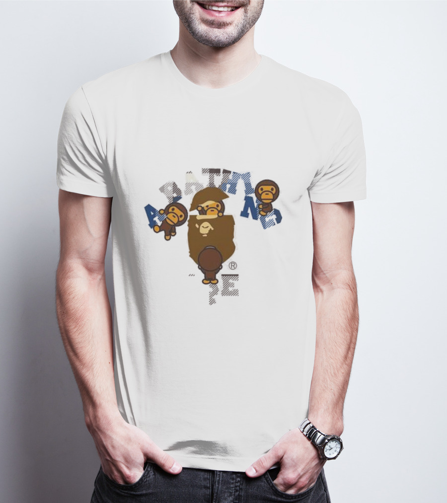 A Bathing Ape College Milo Bape Check T-Shirt