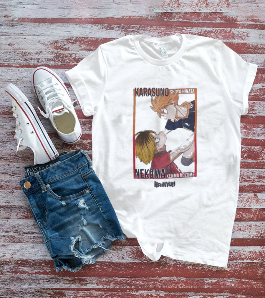 Haikyu Karasuno Shoyo Hinata Nekoma Kenma Kozume Dumpster Battle Duo T-Shirt